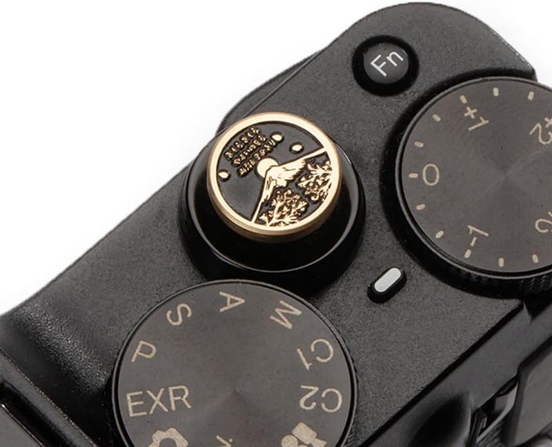 DBZZ Falling Cherry Blossoms Camera Metal Shutter Decorative Button for Fujifilm x100vi x100v xpro2 xt50 xt30 xt30ii for Nikon zf (Copper Alloy-Shutter Decorative Button) - Image 1